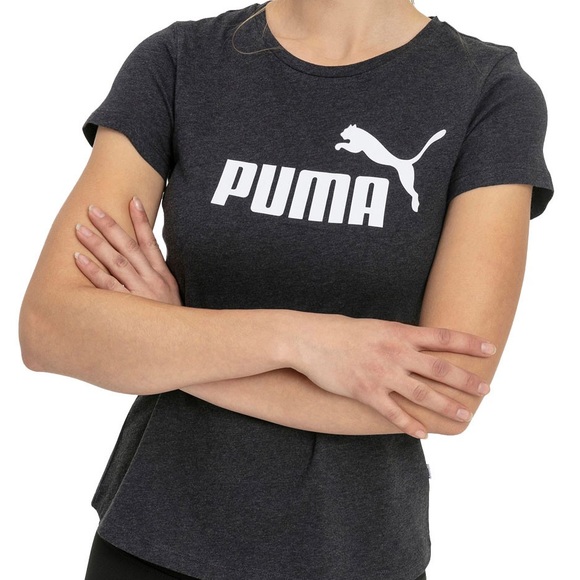 Puma Charcoal Grey Logo T-shirt - Picture 3 of 8